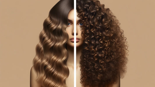 Flat curls vs voluminous defined curls — before and after comparison