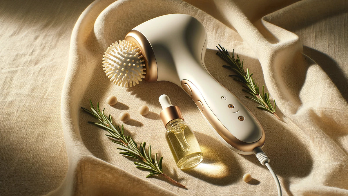 Scalp massager tool for hair growth — electric massager with hair oil