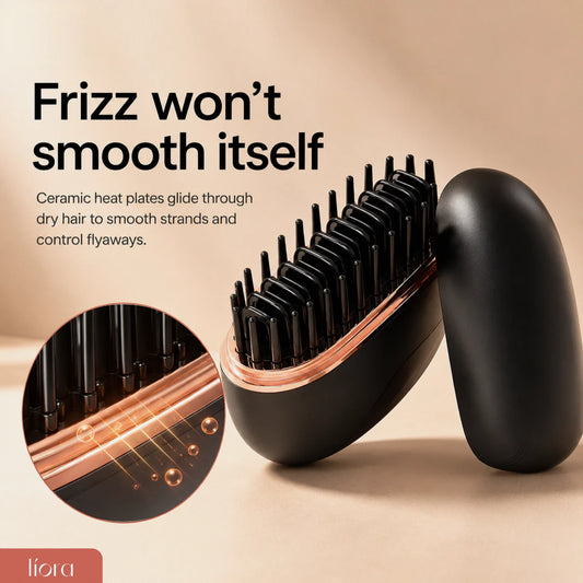 Líora Flat Control cordless straightening brush — product visual 4