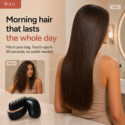 Líora Flat Control cordless straightening brush — product visual 3