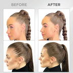 Líora Hair — before and after, baby hairs on medium brown hair