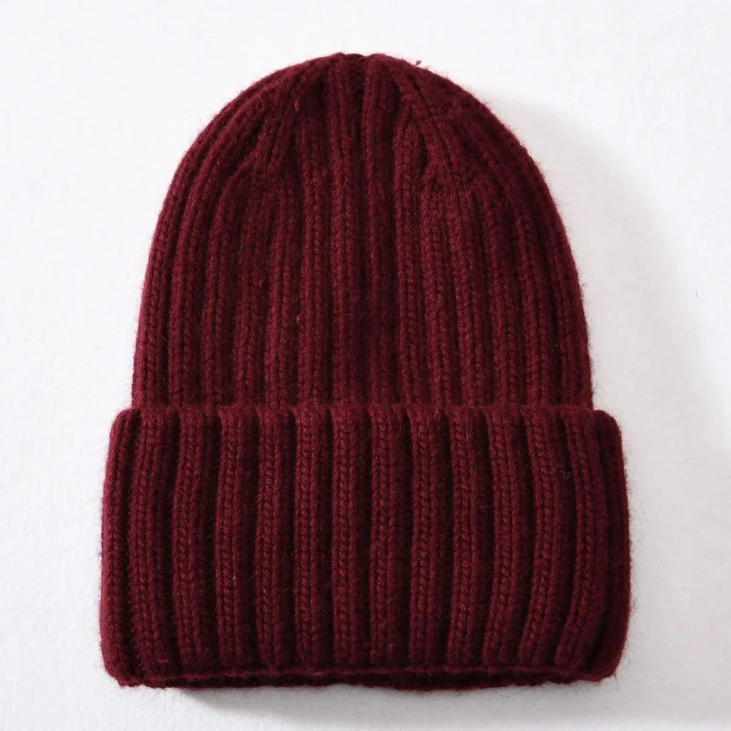 Líora Satin Silk Beanie — burgundy