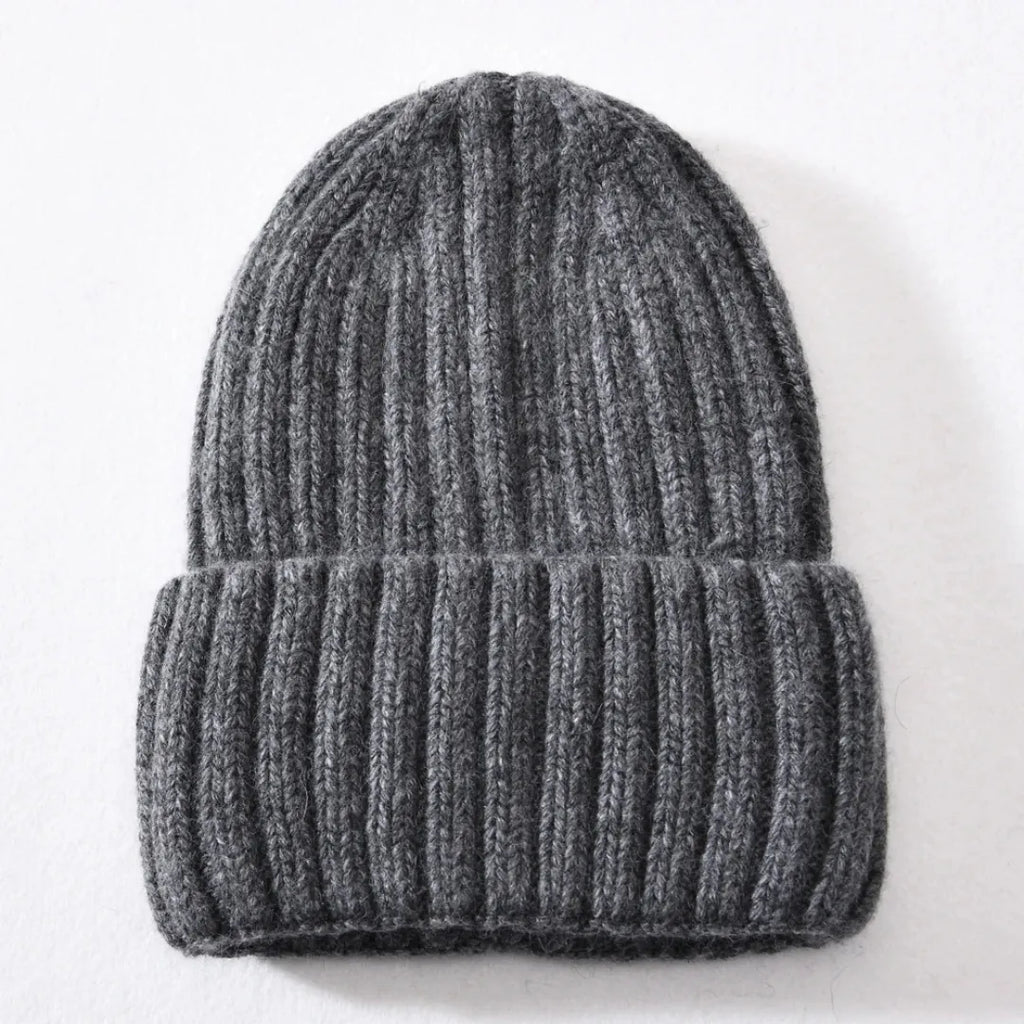 Líora Satin Silk Beanie — charcoal